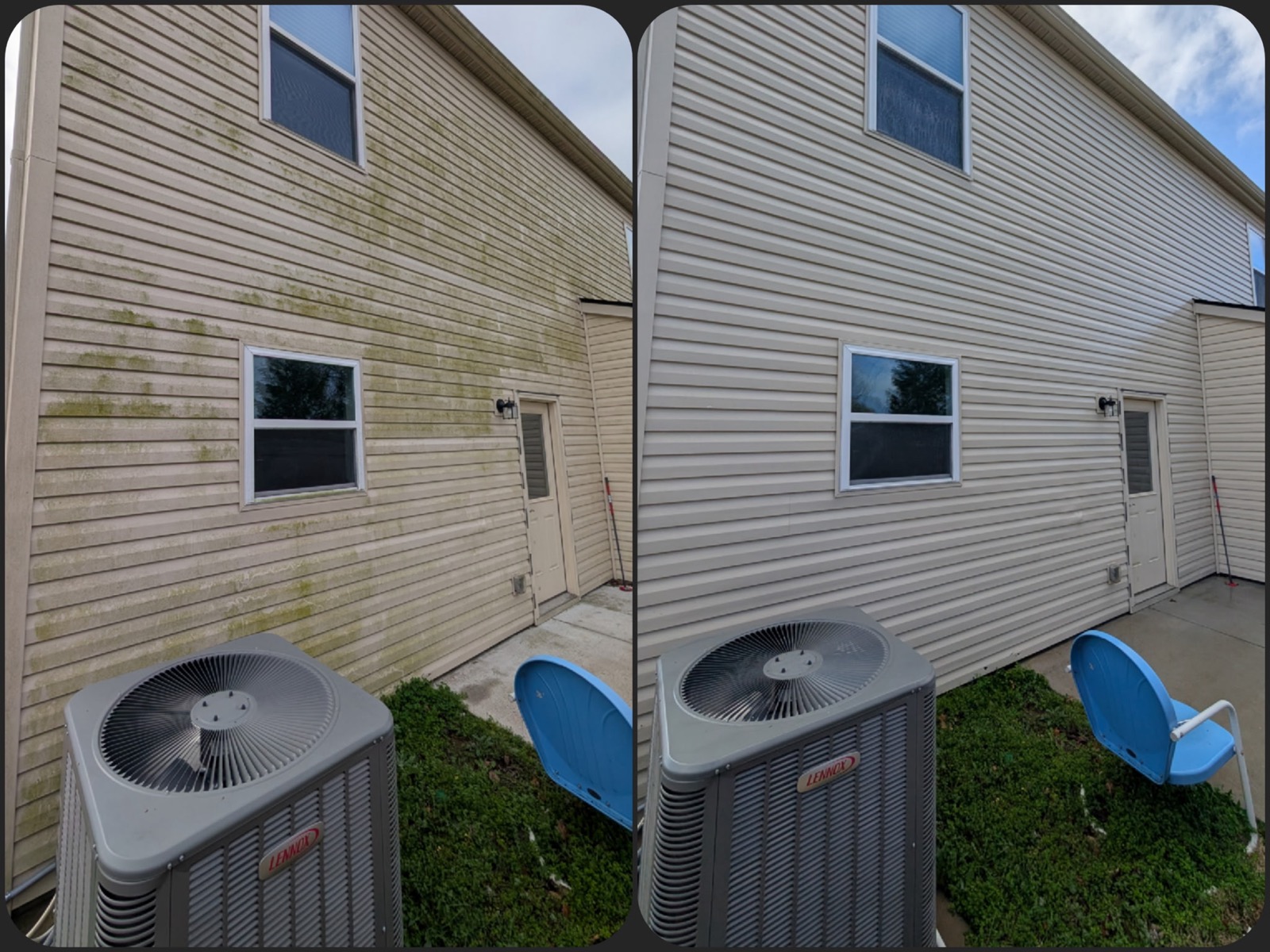 Commercial concrete and entry cleaning result